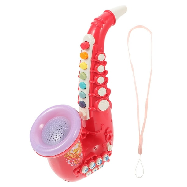 FELTECHELECTR Juguete de saxofón de simulación para niños, juguete musical de plástico para niños.