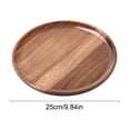thumbnail image 3 of Twfbrm Round Solid Wood Serving Tray, 12 Inch Large Decorative Tea Tray with Walnut Finish Coffee Table Tray, Non-Slip Breakfast Tray for Tea, Coffee, Snack Food, Meals, 3 of 5