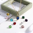 thumbnail image 4 of Collar con colgante cuadrado y gargantilla reemplazable con diamantes de imitación de 8 colores, 4 of 5