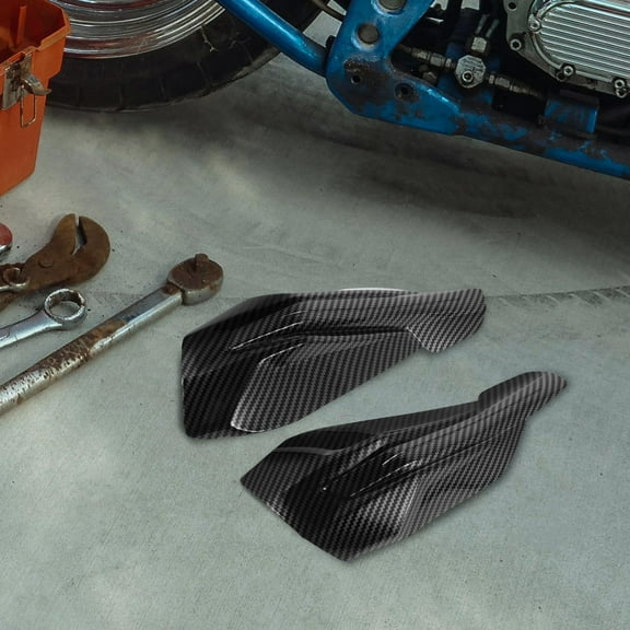 FRCOLOR 1 Pair Universal Motorcycle Handguards for Dirt Bikes Snowmobiles Windproof Handlebar Protection Off Road Riding Plastic Black