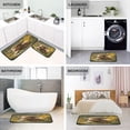 thumbnail image 4 of 2-Piece Kitchen Rugs Set Non-Slip Mats Carpet Floor for Kitchen, Bathroom (19.7"x27.6" & 19.7"x47.2") Cow Lying in Sunflowers, 4 of 7