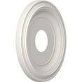 thumbnail image 2 of Ekena Millwork 13"OD x 3 1/2"ID x 1 1/4"P Traditional Thermoformed PVC Ceiling Medallion (Fits Canopies up to 7 1/2"), UltraCover Satin Blossom White, 2 of 10