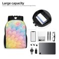 thumbnail image 6 of Single Side Full Backpack 16.1×11.8×4.5in Large Capacity Breathable Shoulder Belt Leisure Simple And Strong Bearing Capacity Lightgreen Tie Dye Background Rainbow Colors_3, 6 of 8