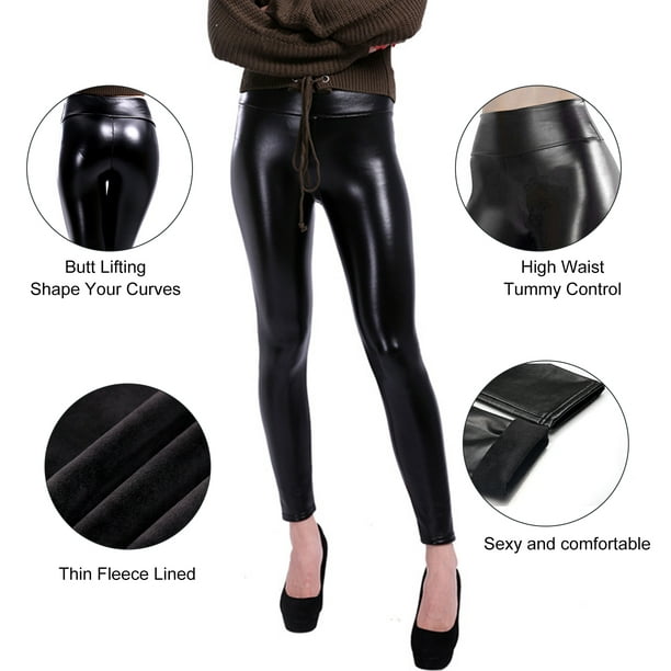 Women Winter Thermal Leggings Pants Thick Velvet High Waist Stretchy Tights  