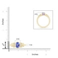 thumbnail image 4 of ANGARA Natural Bezel-Set 1.25 ct Tanzanite Ring with Diamonds in 14K Yellow Gold for Women (Size-8x6mm) | December Birthstone, Anniversary, Jewelry Gift for Women | Natural Tanzanite Ring, 4 of 8