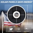 thumbnail image 6 of FIASON 1 Pack 5 FT Black Stainless Steel Flag Pole with Solar Light and American Flag - Upgraded Bracket, for Outside House, Residential or Commerical, Tangle Free Flag Pole Kit, 6 of 12
