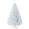 thumbnail image 1 of Gymax 6ft White Christmas Tree Classic Pine Tree PVC Material Thicken Tips(White), 1 of 10