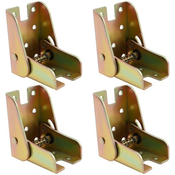 Ikoopy 4 Pcs Heavy Duty Folding Hinge with Lock 90 Degree Self Locking Folding Hinge for Table Legs Worktables Laundry Garage Boats Beds Furniture
