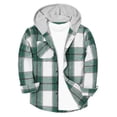 thumbnail image 4 of mgoYE Boys Jackets Hoodie Plaid Long Sleeve Toddler Button Shirts Top for Fall, 4 of 4