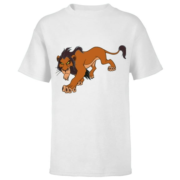 Disney The Lion King Scar Prowling - Short Sleeve T-Shirt for Kids -Customized-White