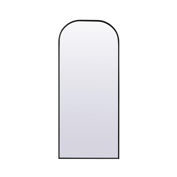 Elegant Decor Metal Frame Arch Full Length Mirror 28X66 Inch In Black