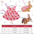 thumbnail image 2 of 3 Sets Pet Rabbit Bunny Dress Small Animal Harness Vest and Leash Set Walking Vest Harness for Rabbit Hedgehog Ferret Guinea Pigs Piggies Squirrel, 2 of 7