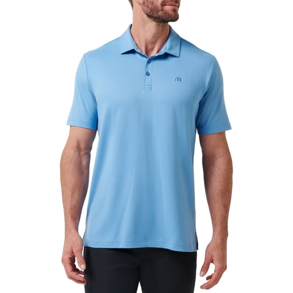 TravisMathew mens Featherweight Performance Polo Shirt, m, Blue