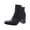 Black Smooth, variant on White Mountain Womens Vogued Faux Leather Ankle Booties