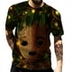 thumbnail image 5 of Camisetas de Disney Guardianes de la Galaxia, dibujos animados de anime DJ Groot, ropa de calle con estampado 3D, camisetas geniales de moda para hombres y mujeres, camisetas para niños, 5 of 5