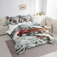 thumbnail image 3 of Manfei Teens Red Truck 7-Piece Twin Bedding Sets,Merry Christmas Bedding Comforter Set,Animal Dog Breathable Sheet Sets,Ultra Soft Home Decor,Reversible, 3 of 8