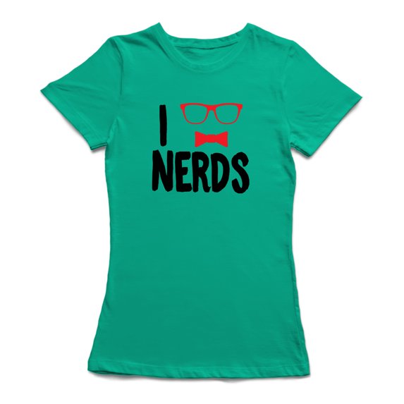 I love Nerd Graphic Quote Women's T-shirt