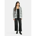 thumbnail image 2 of Time and Tru Women's Fuzzy Cardigan Sweater, Lightweight, Sizes XS-XXXL, 2 of 5