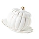 thumbnail image 2 of Juego de cuenco de arroz con forma de calabaza, plato doble de cerámica para cocina con tapa (blanco), 2 of 5