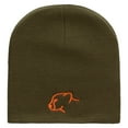 thumbnail image 5 of Cheetah Face Embroidered 8 inch Acrylic Short Blank Beanie - Olive OSFM, 5 of 5