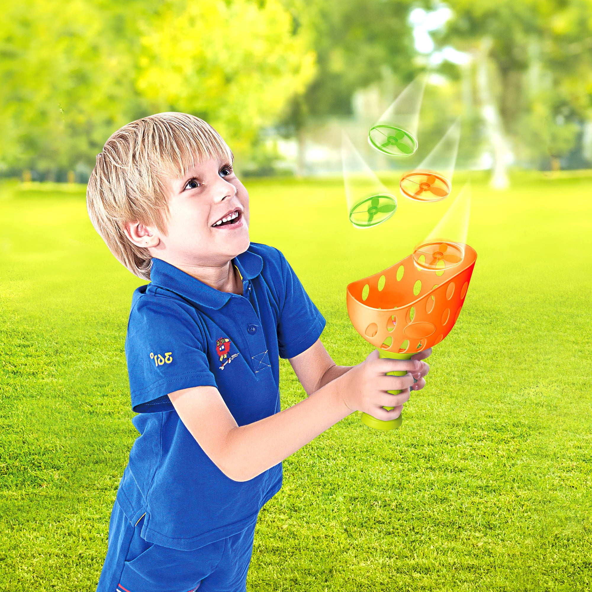 PD Play day Disc Launcher Set,1 Launcher and 12 Discs, Suitable for Ages 6 and up