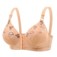 thumbnail image 2 of YLOMAY Womans Bra Women Underware Lace No Underwire Bras Printed Ventilate Brassiere Loose Casual Wear Beige 36, 2 of 3