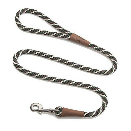 UPC: 0793721014400 | Mendota Pet Snap Leash – British-Style Braided Dog Lead  – Woodlands  3/8 in x 4 ft – for Small/Medium Breeds