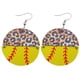thumbnail image 2 of Pendientes de baloncesto balonmano voleibol, geométricos colgantes leopardo, estilo deportivo, atractivos para fans, diseño único, marco de metal, para eventos, dormitorio, 2 of 8