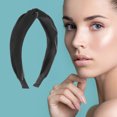 thumbnail image 2 of Unique Bargains 1 Pc Grace Wide Cross Knot Headbands for Women Black, 2 of 6