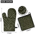 thumbnail image 6 of Math Equations Math Symbols Black Pattern Kitchen Oven Mitt and Pot Holder Sets 2 Pcs for Baking, Cooking and Grilling, Heat Resistant Up To 392 °F, 6 of 7
