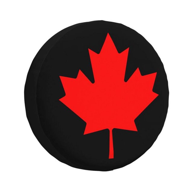 Custom Flag Of Canada Spare Wheel Tire Cover for RAV4 Maple Leaf RV SUV 4WD 4x4 Vehicle Accessories 14" 15" 16" 17"