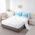 thumbnail image 5 of Manfei Kawaii Blue Bow 7-Piece Twin Bedding Sets for Teens Children Girls,Cartoon Polka Dots Bedding Comforter Set,Dreamy Princess Breathable Sheet Sets,Luxury Bedroom Decor,Reversible, 5 of 8