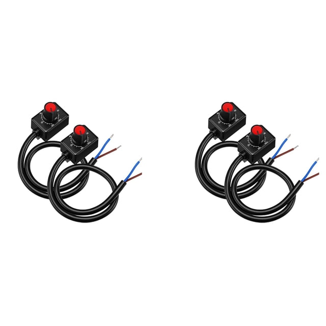 4x Atenuador LED con Perilla de 0/1-10V CC, Atenuador Pasivo de Bajo Voltaje PWM para Controlador LED Electrónico Regulable de 0-10V O 1-10V