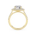 thumbnail image 3 of IGI Certified Double Halo Engagement Rings For Women, 2.60 Carat (ctw) Round Lab Grown Diamond Promise Ring For Her In 18k Solid Yellow Gold | F-G, VS-SI Quality Ring Size-6.5, 3 of 4