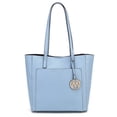 thumbnail image 2 of MKF Collection Lea Vegan Leather Women's Tote Bag, Fashionable Shoulder Purse Handbag by Mia K - Denim Blue, 2 of 2