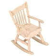 thumbnail image 3 of DIY Vivid Design Miniature Rocking Chair, Dollhouse Rocking Chair, For Children Home Playing Baby Burlywood, 3 of 8