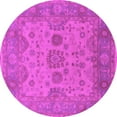 thumbnail image 1 of Ahgly Company Indoor Round Oriental Pink Industrial Area Rugs, 6' Round, 1 of 4