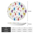 thumbnail image 4 of Lsque Pikmin Pattern Ceramic Decorative Plate Decorative Plates with Display Stand Personalized Porcelain Plate Ceramic Ornaments for Wall Hanging Decoration-8in, 4 of 6
