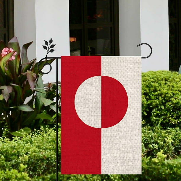 Bandera de jardín de Groenlandia de 30 x 45 cm, de doble cara, para decoración de interiores y exteriores.