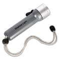 thumbnail image 1 of Linterna de buceo bajo el agua impermeable alto lumenLED Flashlight Divers Buclight Antorcha con lanyard Equipo de lámpara con batería Kajak Portátil Luz Agua Deportes Iluminación Gris Kearding OD002803-04B, 1 of 7