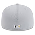 thumbnail image 4 of Men's New Era Gray Pittsburgh Pirates 2025 MLB Clubhouse 59FIFTY Fitted Hat, 4 of 6