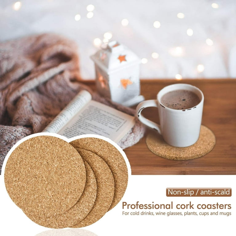 20Pack Cork Coasters for Drinks,Bar Coasters Absorbent Heat