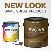 Evolve Eco-Friendly Eggshell Acrylic Latex Paint and Primer, One Coat Coverage, Feather Brown, 5 gal