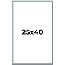 25x40 Frame Blue Scuffed Farm Board Solid Wood Picture Frame Width 0.75 Inches | Interior Depth 0.5