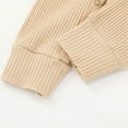 thumbnail image 6 of JYYYBF Infant Baby Boy Girl Long Sleeve Romper Newborn Solid Color One Piece Ribbed Knit Jumpsuit Long Pants Unisex Basic Homewear, 6 of 6