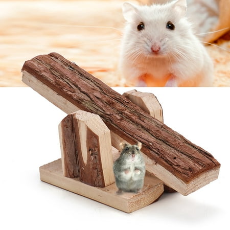 Greensen Natural Wooden Pets Chew Small Animal Rabbit Mice Rat Guinea Pig Hamster Seesaw Cage (Best Cage Liner For Rats)