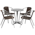 thumbnail image 1 of Bowery Hill Ensemble Bistro Rond de Patio 5 Pcs en Aluminium et Brun, 1 of 4