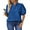 Royal Blue, variant on Summer Blouses for Women Short Sleeve Shirts Ladies Hollow Out Lace Blouse V Neck Dressy Casual Tops