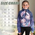 thumbnail image 7 of Chaqlin Cute Axolotl Stars Tunic Tops with Pocket Long Sleeve Lightweight Girls Hoodies Comfy Casual for Travel Size 7-8, 7 of 7