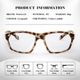thumbnail image 2 of ProtectX Stylish Anti-Fog & Scratch-Resistant Safety Glasses, UV Protection Goggles, Anti-Impact Lightweight Glasses for Men＆Women Leopard print Clear, 2 of 6